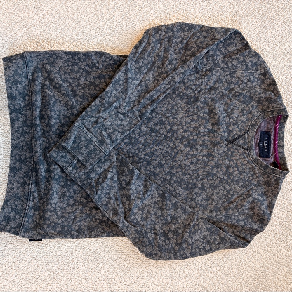 Ted Baker Gray and Purple Patterned Top - Picture 1 of 3